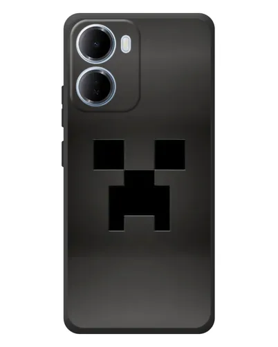Чехол для Xiaomi Redmi 15a с картинкой «Черный крипер градиент»