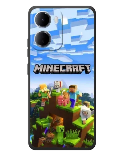Чехол для Xiaomi Redmi 15a с картинкой «Minecraft классический мир»