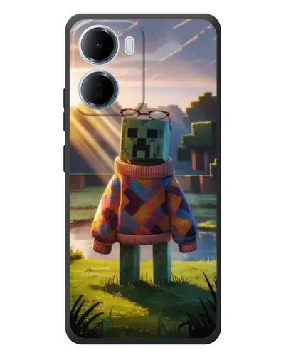Чехол для Xiaomi Redmi 15a с картинкой «Крипер в свитере»