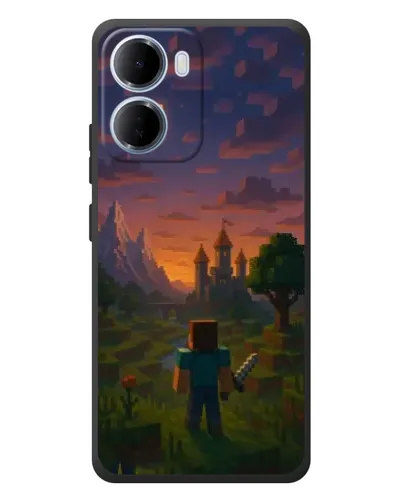 Чехол для Xiaomi Redmi 15a с картинкой «Стив у башни»