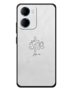 Чехол для Xiaomi Redmi 15a с картинкой «Иоанна 3:16 Крест»
