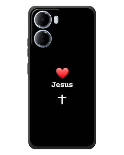 Чехол для Xiaomi Redmi 15a с картинкой «Сердце - Jesus»