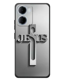 Чехол для Xiaomi Redmi 15a с картинкой «Металлический крест Jesus» Чехол для Xiaomi Redmi 15a с картинкой «Металлический крест Jesus»