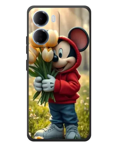 Чехол для Xiaomi Redmi 15a с картинкой «Микки с тюльпанами» Чехол для Xiaomi Redmi 15a с картинкой «Микки с тюльпанами»