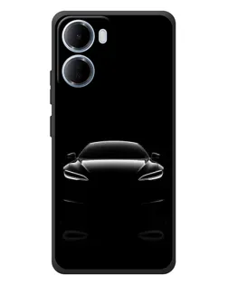 Чехол для Xiaomi Redmi 15a с картинкой «Силуэт Tesla Night»