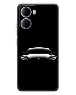 Чехол для Xiaomi Redmi 15a с картинкой «Фары Tesla Night»