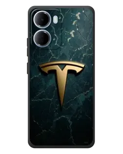 Чехол для Xiaomi Redmi 15a с картинкой «Мраморная Tesla Gold»