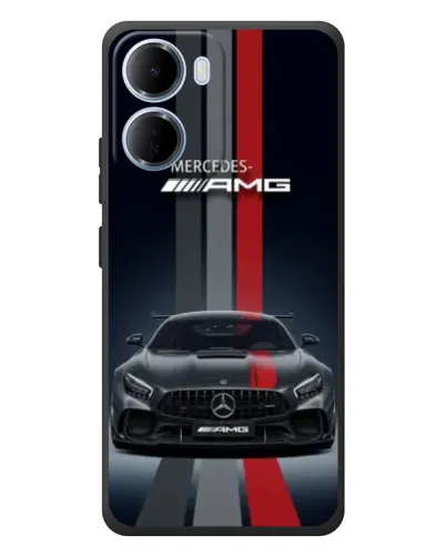 Чехол для Xiaomi Redmi 15a с картинкой «Mercedes — белый карбон»