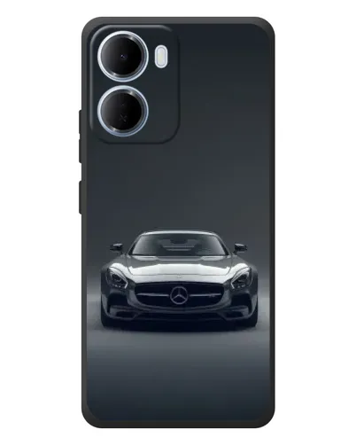 Чехол для Xiaomi Redmi 15a с картинкой «Mercedes на черном»