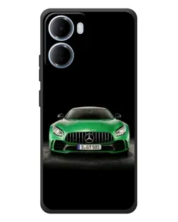 Чехол для Xiaomi Redmi 15a с картинкой «Mercedes — неоновый лого»