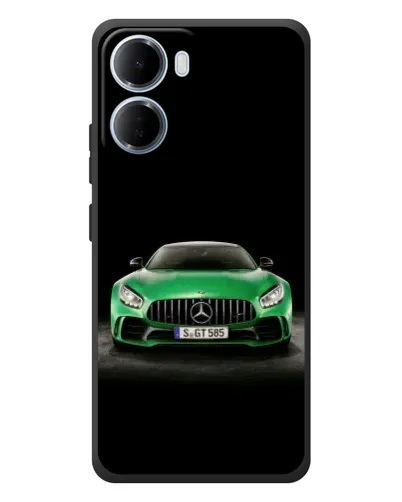 Чехол для Xiaomi Redmi 15a с картинкой «Mercedes — неоновый лого»