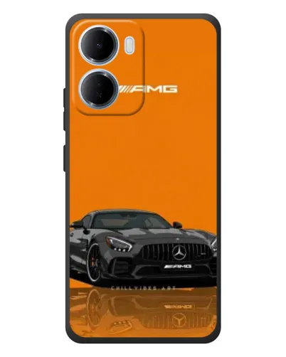 Чехол для Xiaomi Redmi 15a с картинкой «Оранжевый Mercedes AMG»