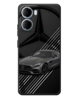 Чехол для Xiaomi Redmi 15a с картинкой «Mercedes AMG — графика»