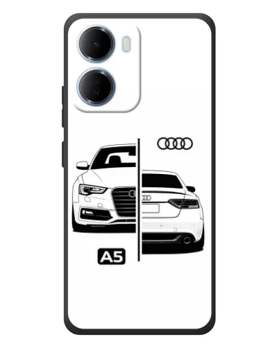 Чехол для Xiaomi Redmi 15a с картинкой «Audi — контрастный дизайн»