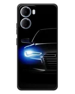 Чехол для Xiaomi Redmi 15a с картинкой «Неоновый взгляд Audi»