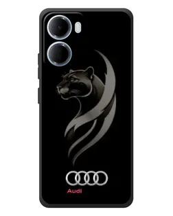 Чехол для Xiaomi Redmi 15a с картинкой «Графика — пантера и Audi»