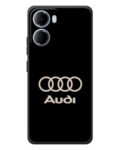 Чехол для Xiaomi Redmi 15a с картинкой «Audi — золотой логотип»