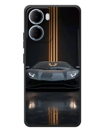 Чехол для Xiaomi Redmi 15a с картинкой «Lamborghini золотые линии» Чехол для Xiaomi Redmi 15a с картинкой «Lamborghini золотые линии»