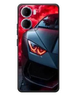 Чехол для Xiaomi Redmi 15a с картинкой «Lamborghini красное сияние»