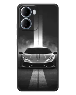 Чехол для Xiaomi Redmi 15a с картинкой «Lamborghini симметрия дорог»
