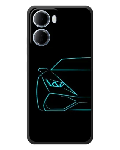 Чехол для Xiaomi Redmi 15a с картинкой «Голубой силуэт Lamborghini» Чехол для Xiaomi Redmi 15a с картинкой «Голубой силуэт Lamborghini»
