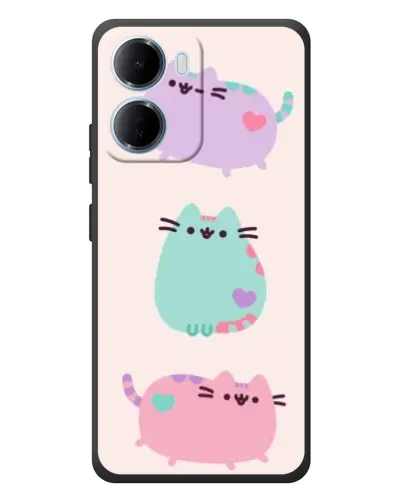 Чехол для Xiaomi Redmi 15a с картинкой «Pusheen трио» Чехол для Xiaomi Redmi 15a с картинкой «Pusheen трио»