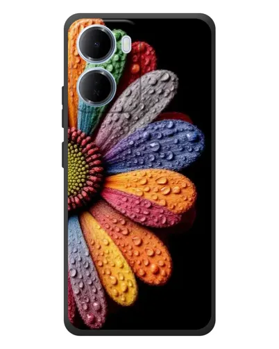 Чехол для Xiaomi Redmi 15a с картинкой «Радужный цветок»