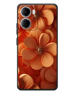 Чехол для Xiaomi Redmi 15a с картинкой «Оранжевый макро цветок»