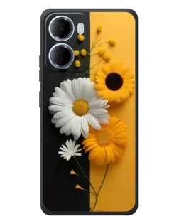 Чехол для Xiaomi Redmi 15a с картинкой «Подсолнух и ромашка»