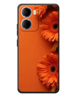 Чехол для Xiaomi Redmi 15a с картинкой «Оранжевые герберы»