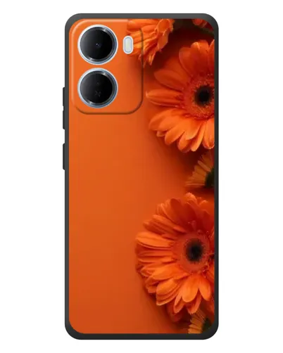Чехол для Xiaomi Redmi 15a с картинкой «Оранжевые герберы»
