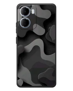Чехол для Xiaomi Redmi 15a с картинкой «Темный абстрактный камуфляж»