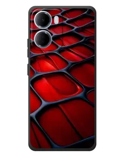 Чехол для Xiaomi Redmi 15a с картинкой «Красная глянцевая сетка»