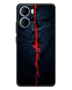 Чехол для Xiaomi Redmi 15a с картинкой «Kрасная лавовая трещина»