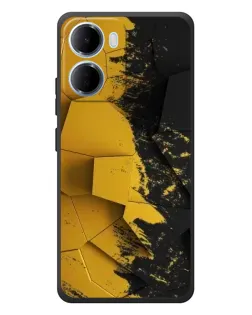 Чехол для Xiaomi Redmi 15a с картинкой «Золотые осколки геометрии»