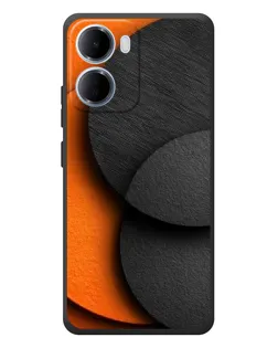 Чехол для Xiaomi Redmi 15a с картинкой «Геометрия оранжевых кругов»