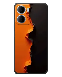 Чехол для Xiaomi Redmi 15a с картинкой «Оранжевый разлом»