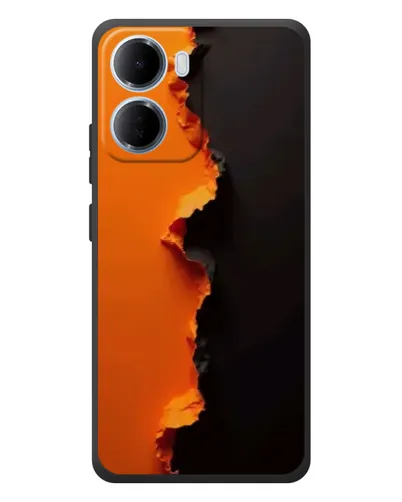 Чехол для Xiaomi Redmi 15a с картинкой «Оранжевый разлом»