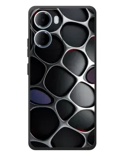 Чехол для Xiaomi Redmi 15a с картинкой «Объемная темная решетка»