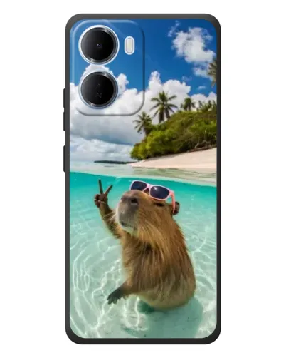 Чехол для Xiaomi Redmi 15a с картинкой «Капибара на море» Чехол для Xiaomi Redmi 15a с картинкой «Капибара на море»