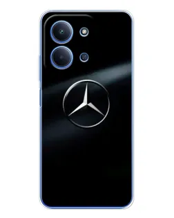 Чехол для Xiaomi Redmi 15C 5g с картинкой «Mercedes на металле»