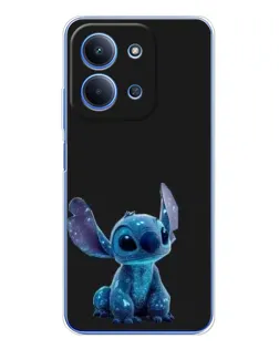 Чехол для Xiaomi Redmi 15C 5g с картинкой «Стич на черном»