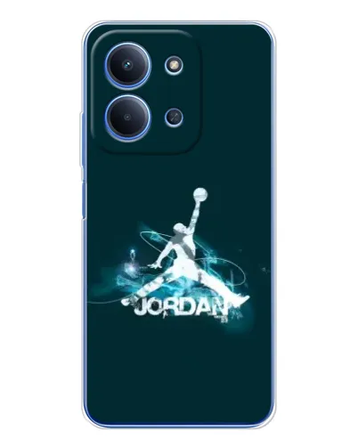 Чехол для Xiaomi Redmi 15C с картинкой «Jordan Blue Fire» Чехол для Xiaomi Redmi 15C с картинкой «Jordan Blue Fire»