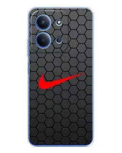 Чехол для Xiaomi Redmi 15C с картинкой «Nike — карбоновая сетка»