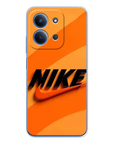 Чехол для Xiaomi Redmi 15C с картинкой «Оранжевый драйв Nike»