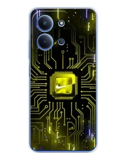 Чехол для Xiaomi Redmi 15C с картинкой «Nike — золотая искра»