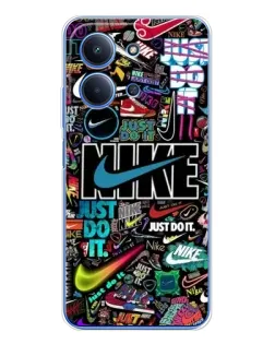 Чехол для Xiaomi Redmi 15C с картинкой «Яркий коллаж Nike»