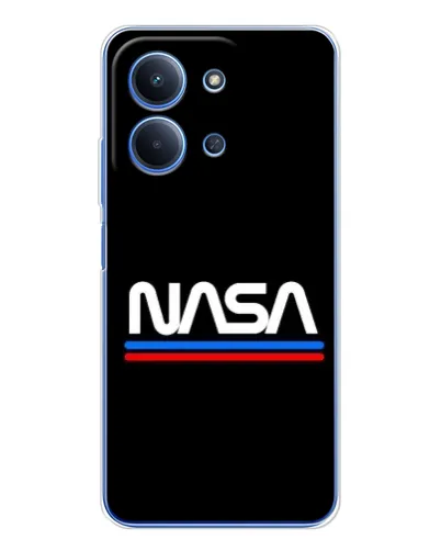 Чехол для Xiaomi Redmi 15C с картинкой «NASA — классика Red Blue» Чехол для Xiaomi Redmi 15C с картинкой «NASA — классика Red Blue»