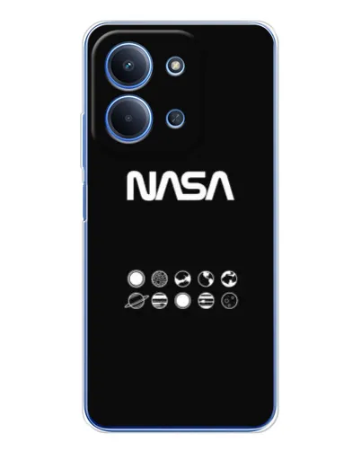 Чехол для Xiaomi Redmi 15C с картинкой «NASA — технический принт» Чехол для Xiaomi Redmi 15C с картинкой «NASA — технический принт»