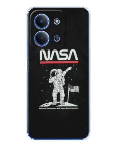 Чехол для Xiaomi Redmi 15C с картинкой «NASA — шагаем по Луне» Чехол для Xiaomi Redmi 15C с картинкой «NASA — шагаем по Луне»